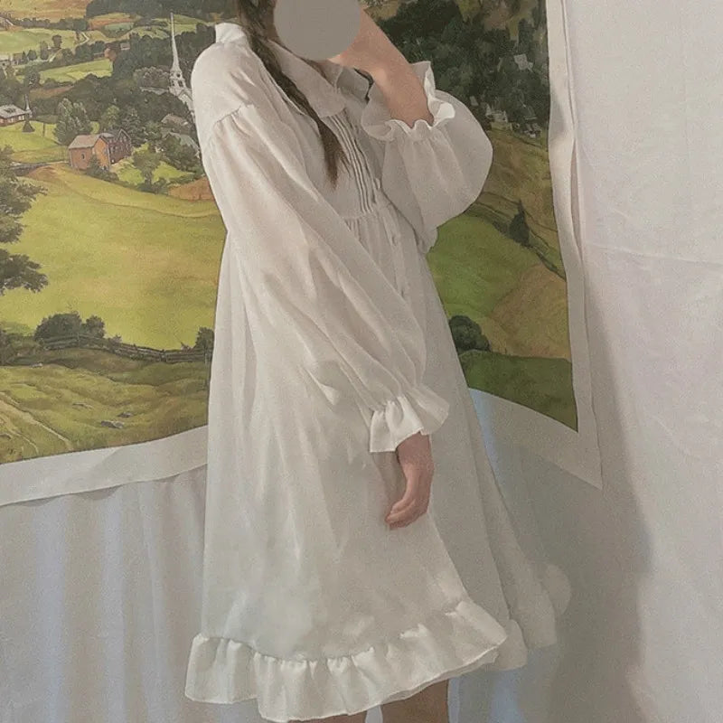 Korean Puff Sleeve Dress-Bust 32