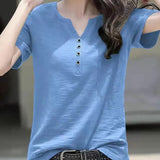Korean Women's Blouse V-neck Tops