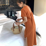 Korean Sexy Back Casual Dress
