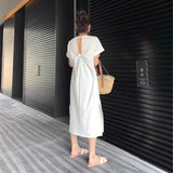 Korean Sexy Back Casual Dress