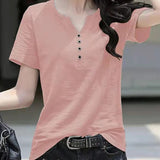 Korean Women's Blouse V-neck Tops