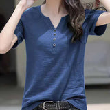 Korean Women's Blouse V-neck Tops