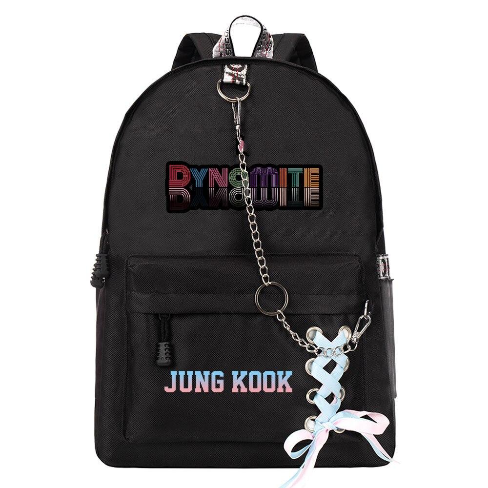 BTS backpack with chain | Korean Style Shop