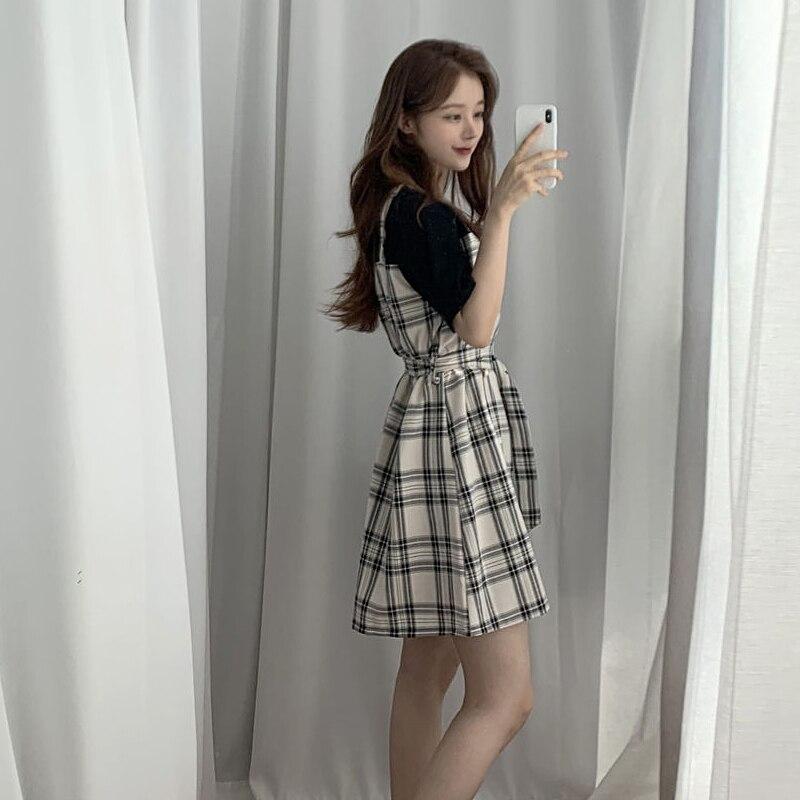 Korean Dress Checkered | Korean Style Shop Korean Dress Checkered | Korean Style Shop