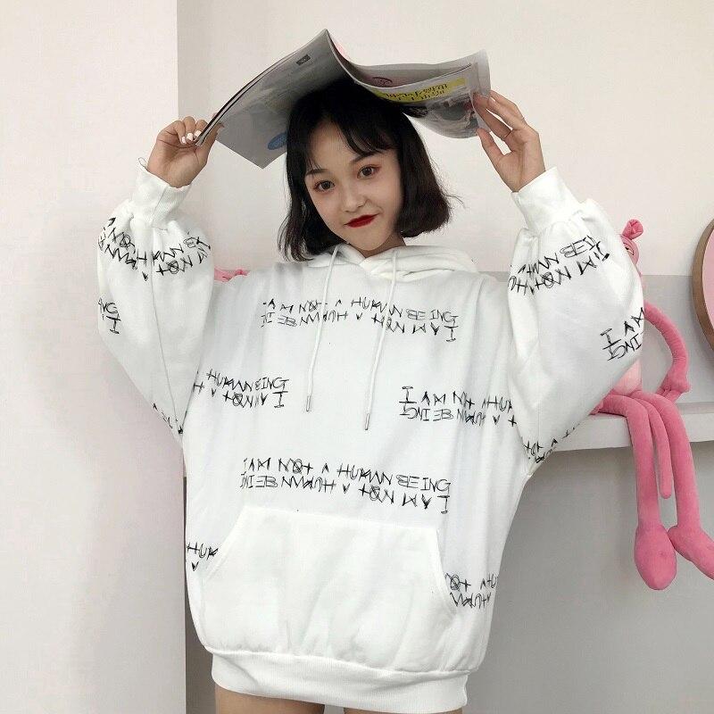 Korean best sale white hoodie