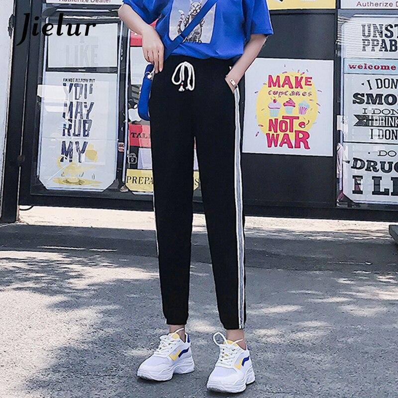 Korean striped hot sale pants