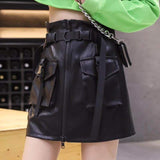 Korean Skirt Streetwear Leather