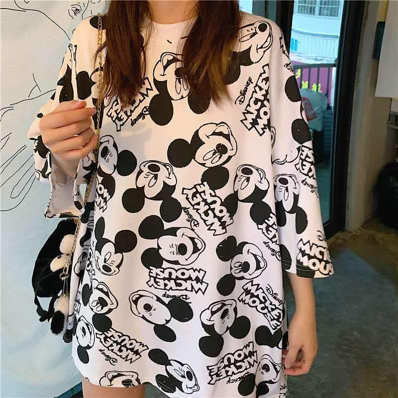 mickey mouse t shirt dress Mickey Mouse inspired T-shirt Dress with Pockets for Women