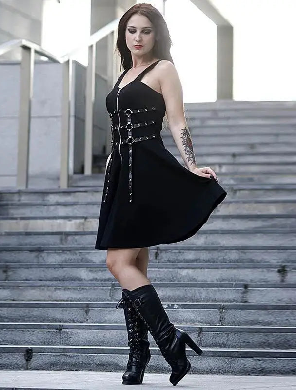 Korean Black Mini Dress Gothic | Korean Style Korean Style Shop Korean Black Mini Dress Gothic | Korean Style Korean Style Shop