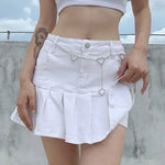 High-Waisted Denim Skirt – Harajuku Y2K Style