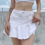 High-Waisted Denim Skirt – Harajuku Y2K Style