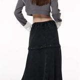 Black Baggy Denim Skirt – Korean Charm