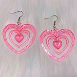 Pink Heart Earrings