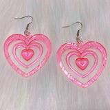 Pink Heart Earrings