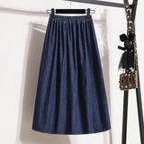 High-Waisted Denim Skirt – Casual with Korean Flair