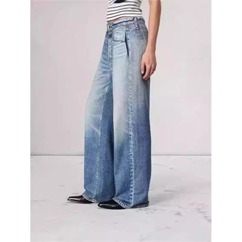 Korean-style Wide-leg Women’s Jeans