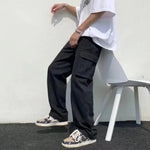 Korean-Style Loose Cargo Pants – Comfort and Urban Style