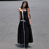 Long Plain Dress with Belt