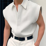 Solid Color Sleeveless Shirt