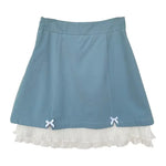 Korean Layered Skirt with Cute Lining