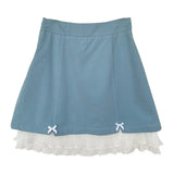 Korean Layered Skirt with Cute Lining