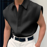 Solid Color Sleeveless Shirt