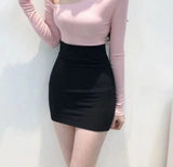 Korean Sexy Mini Tight Black Skirt