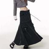 Black Baggy Denim Skirt – Korean Charm