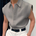 Solid Color Sleeveless Shirt