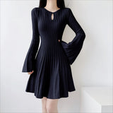 Korean Long Sleeve Knitted Dress