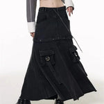 Black Baggy Denim Skirt – Korean Charm