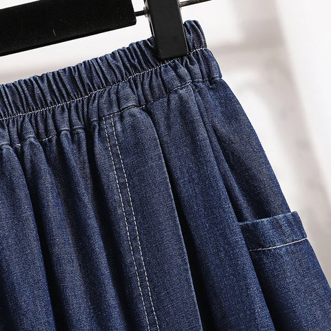 High-Waisted Denim Skirt – Casual with Korean Flair