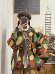 Korean Oversized Cardigan with Fruit Pattern