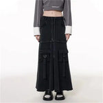 Black Baggy Denim Skirt – Korean Charm