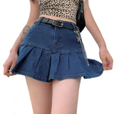 High-Waisted Denim Skirt – Harajuku Y2K Style