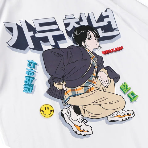 Korean Urban Breeze Oversized Tee