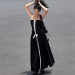 Long Plain Dress with Belt