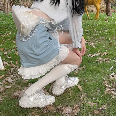 Korean Layered Skirt with Cute Lining