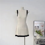 Korean Knitted Two-Piece – Vest & High-Waist Skirt