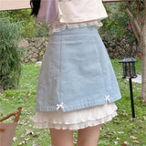 Korean Layered Skirt with Cute Lining
