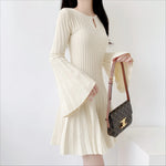 Korean Long Sleeve Knitted Dress