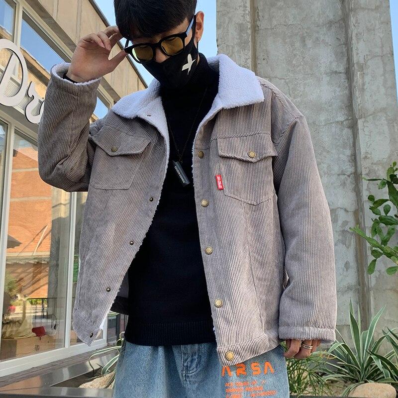 BeDevil☆Corduroy Slit Fur Jacket★韓国人気★ org.jpg