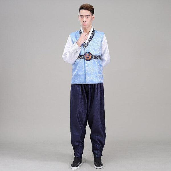 Hanbok Man Blue Korean Style Shop