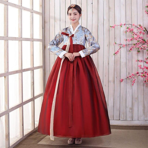 traditional dress for women Korean Clothing Female Folk Multicolor Hanbok Set style closure Dress Women Cheongsam Short Sleeve