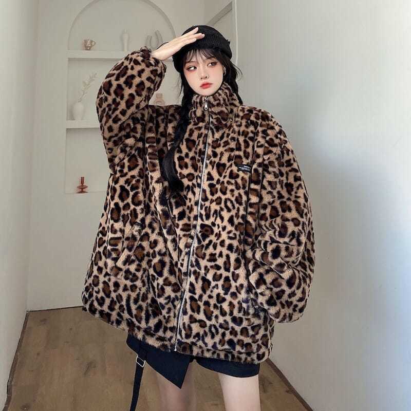 韓国商品/OURSAALTY Leopard Work Jacket OTA | OTA Leopard Oil Treatment Work Jacket | Outerwear