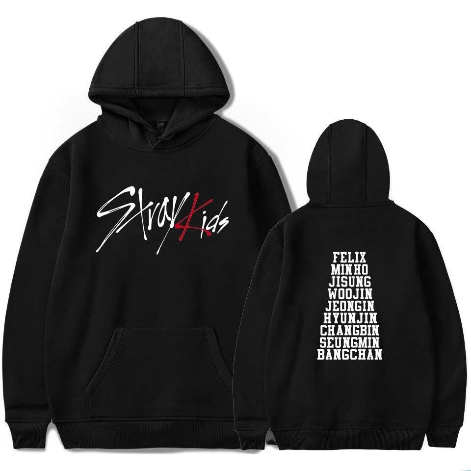 StrayKids ストレイキッズ パーカー フーディー Hoodie ブラック Stray Kids Hoodie | Korean Style Shop