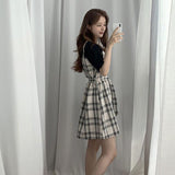 Korean Dress Checkered