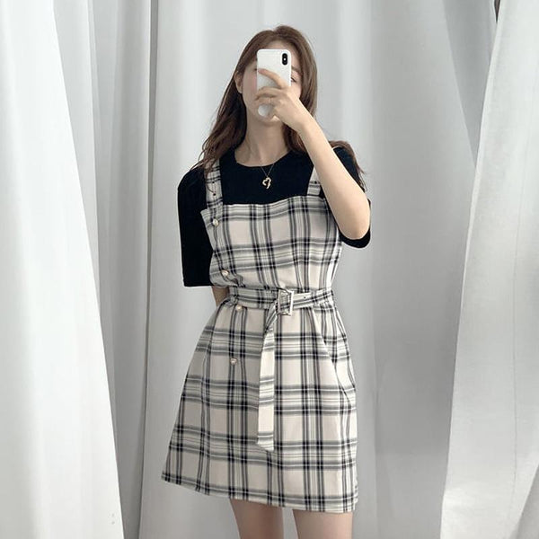 Korean Dress Checkered | Korean Style Shop Korean Dress Checkered | Korean Style Shop