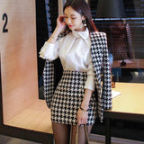 Korean Outfit Suit Jacket and Skirt