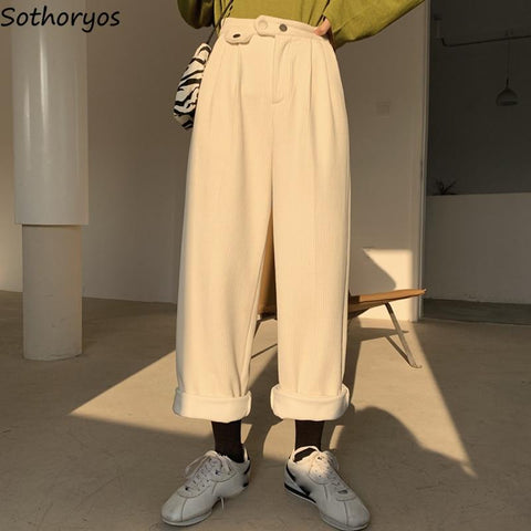 Korean Casual White Cargo Pants For Women Y2K Streetwear, Oversized High  Waist, Flanging Wide Leg, Hippie Harajuku Straight Loose Trousers Women  From Jiejingg, $21.43 | DHgate.Com